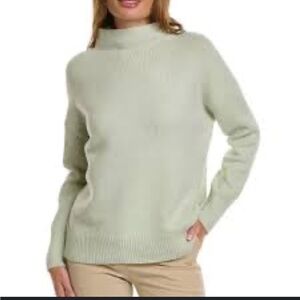 Vince Marled Funnel
Neck Cashmere Blend mint and white sweater